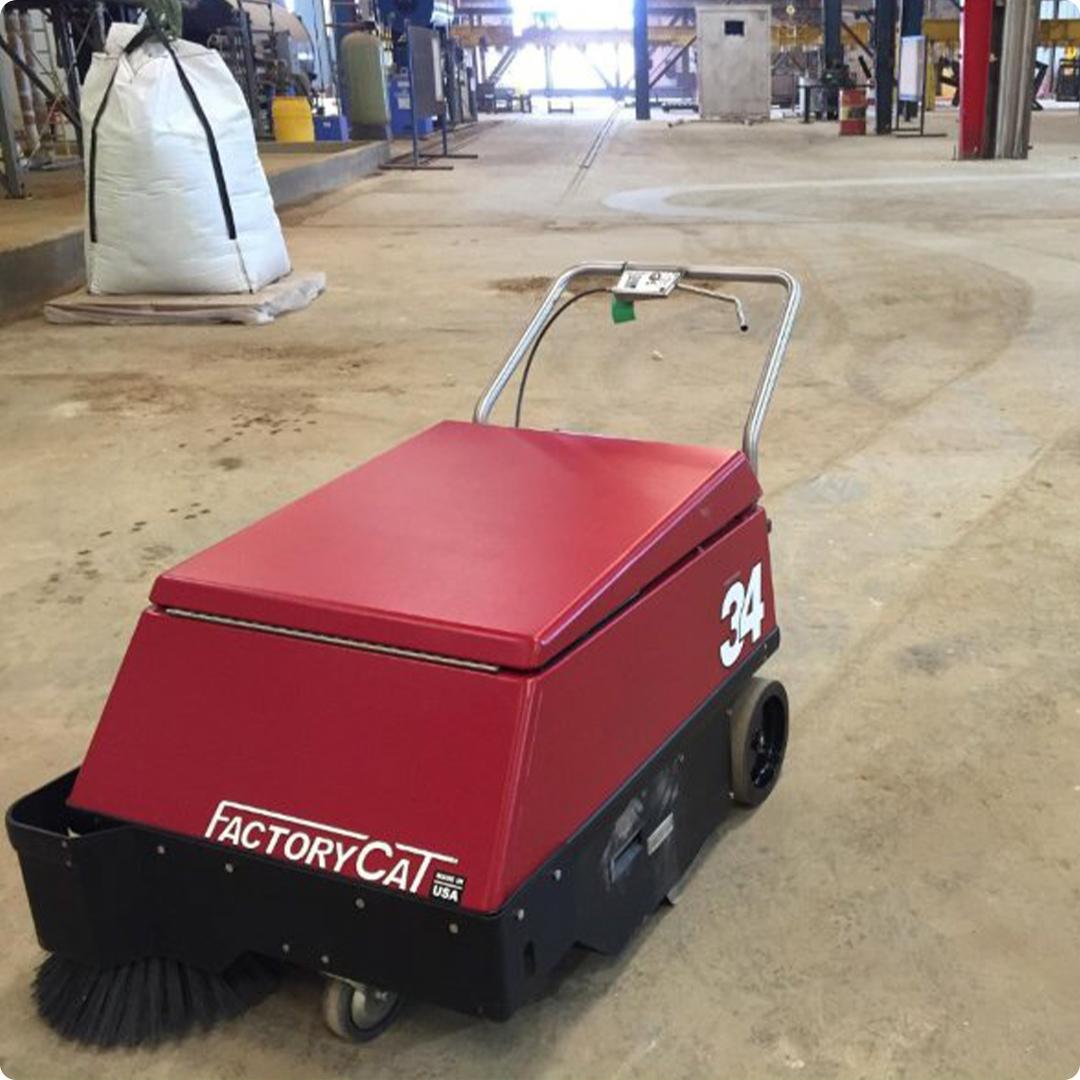 FactoryCat Walk Behind Floor Sweepers 34 loading dock concrete - https://assets.factorycat.com/demoImages/2024/july/factorycat-walk behind floor sweepers-34-loading dock-concrete-110.jpg - 1080 - 1080 - 110 34 Walk Behind Floor Sweepers California Saw Mill